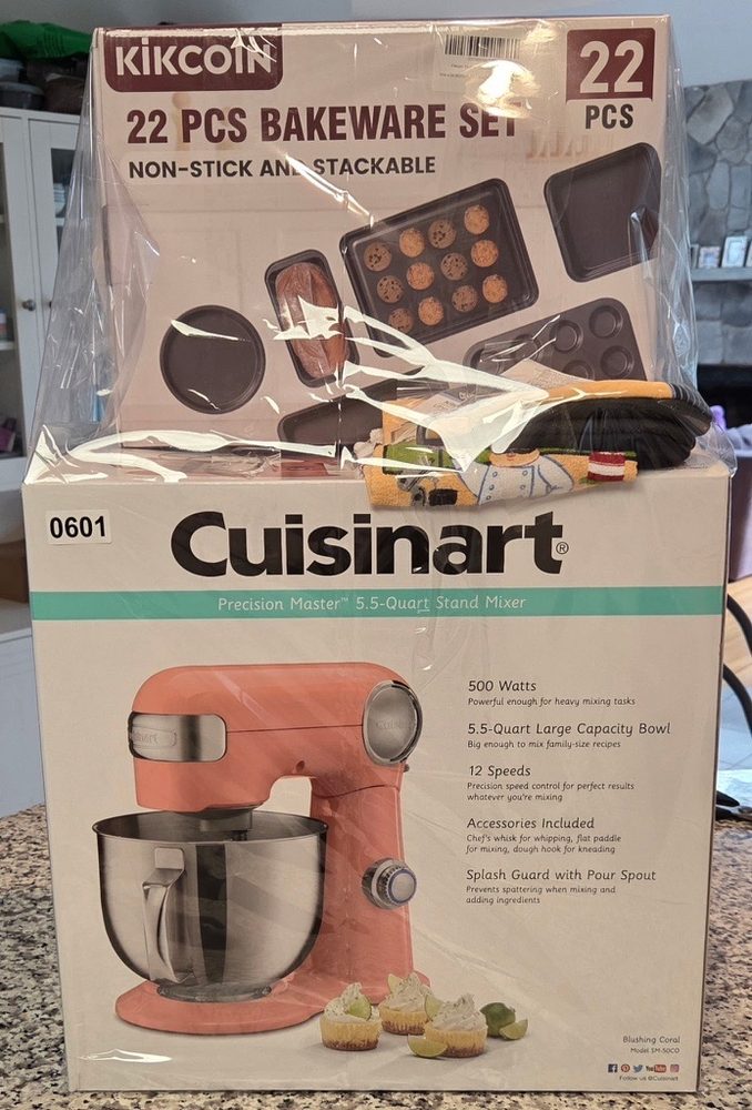 Cuisinart Precision Master stand mixer with a 22 piece bakeware set